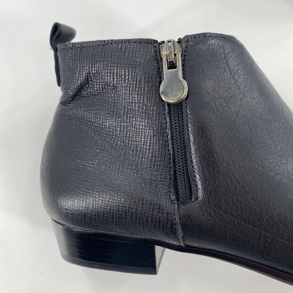 Munro Black Leather Ankle Boots Side Zip Women's Size 8 Comfort Orthopedic - Picture 6 of 9